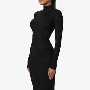 Naked Wardrobe Black Midi Dress